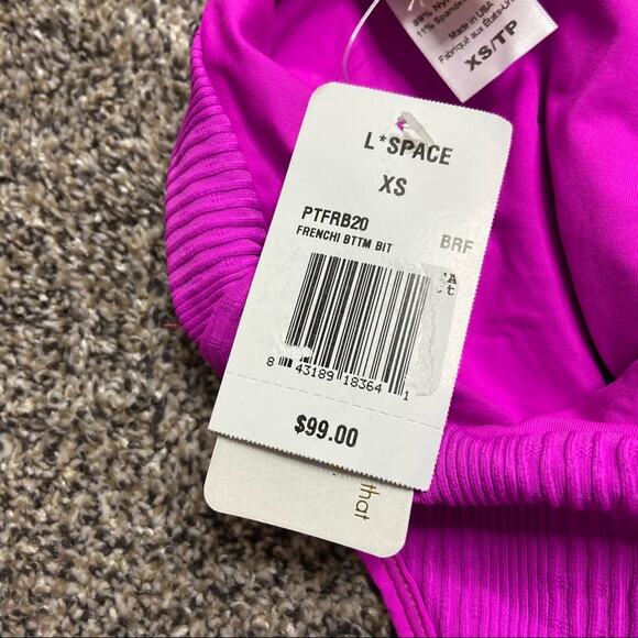 NWT L*SPACE Pointelle Rib Frenchi Bitsy Bottom XS - Picture 6 of 6